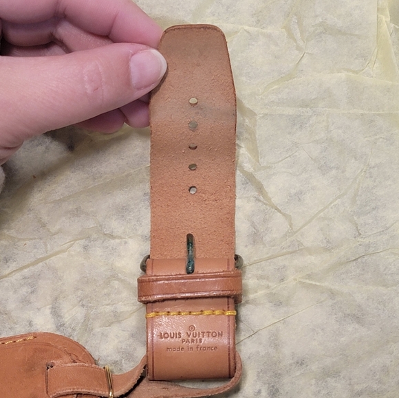 Louis Vuitton Vachetta Luggage Tag and Strap with silver-tone hardware - Picture 11 of 13